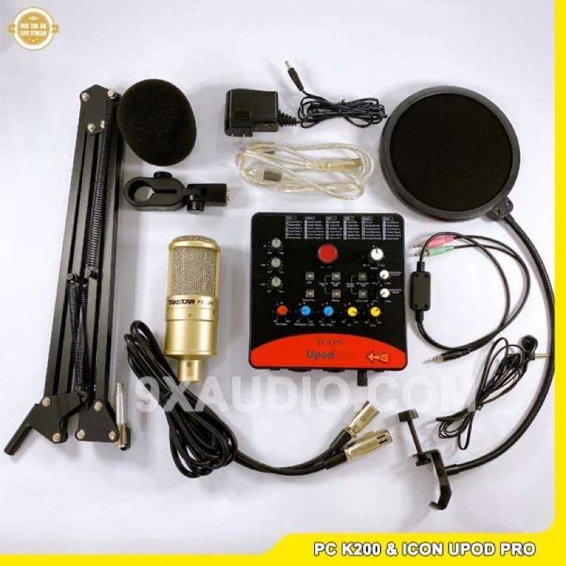 Combo Sound Card ICON PRO Mic PC K200 Chính Hãng