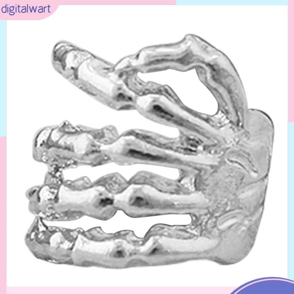 Khuyên vành tai đơn thiết kế hình bàn tay xương cá tính độc đáo dành cho nam và nữ