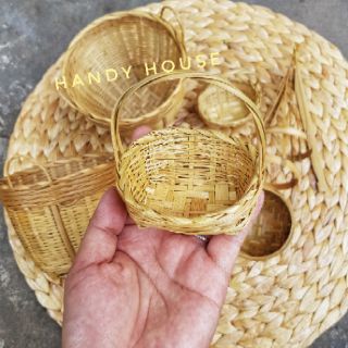 Combo bộ mây tre trang trí và thảm lục bình