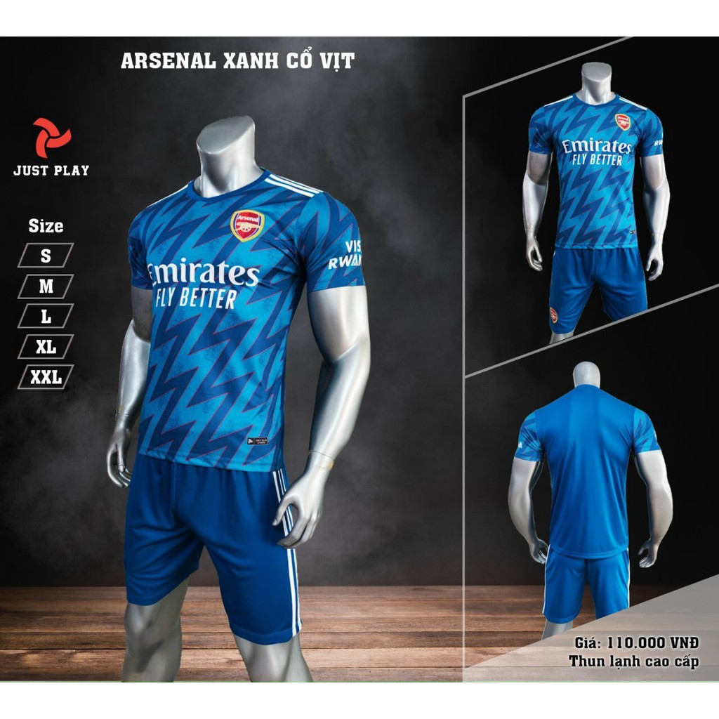 Bộ quần áo bóng đá CLB ARSENAL Xanh Cổ Vịt 2022