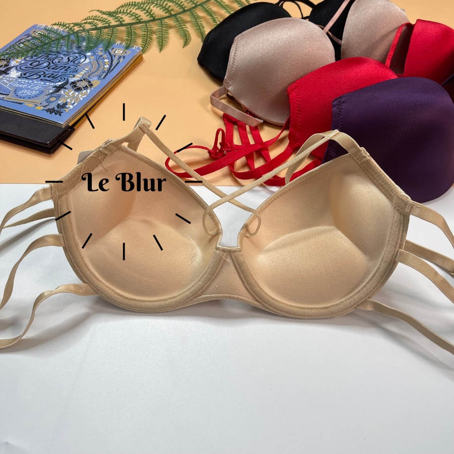 Áo lót độn kép nâng đẩy, dây chéo quyến rũ có gọng mút dày, áo ngực Thái Lan Sisterhood 8218, Leblur