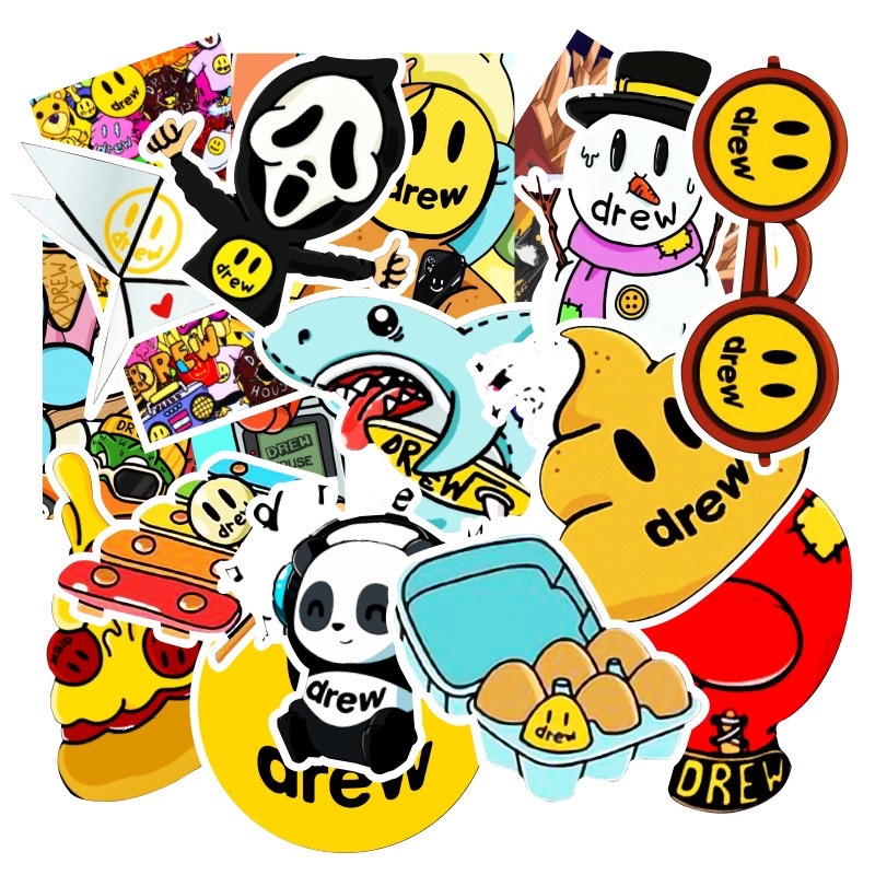 Hình Dán Sticker DREW Chống Nắng, Chống Nước Dán Mũ Bảo Hiểm, Vali, Điện Thoại