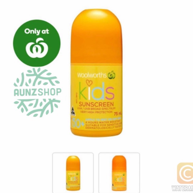 KEM CHỐNG NẮNG TRẺ EM DẠNG LĂN -WOOLWORTHS KIDS SUNCREEN SPF 50+ 75ml