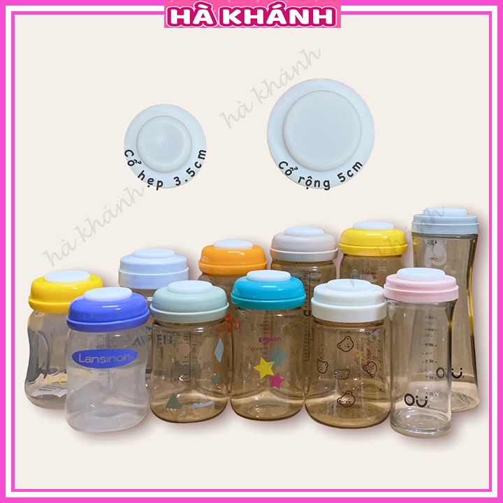 Nắp chặn bình sữa cổ rộng, cổ hẹp chất liệu silicon P20