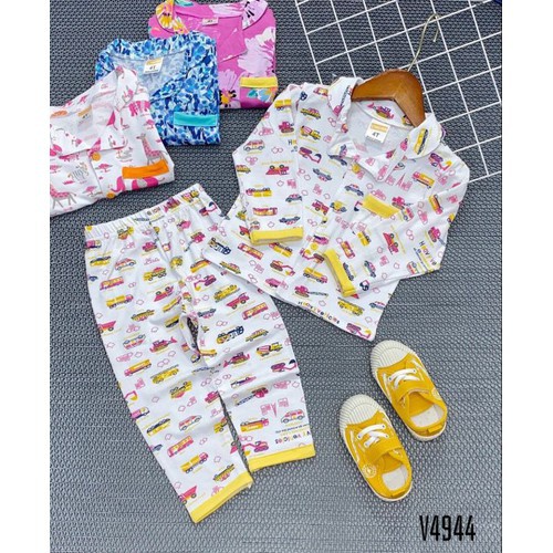 Bộ pijama tay dài bé trai bé gái 11 đến 25kg