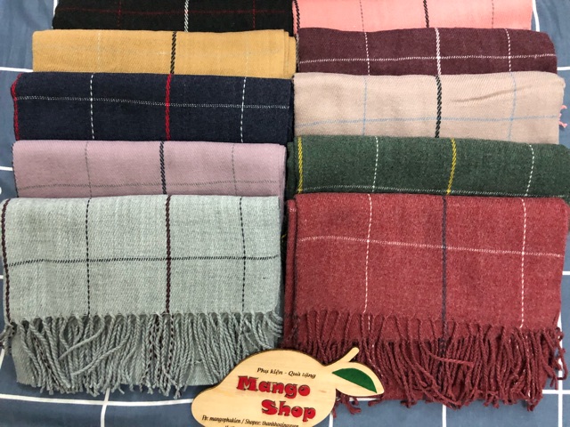 Khăn kẻ caro sọc style Hàn Quốc ( khăn quàng khăn len mùa đông )