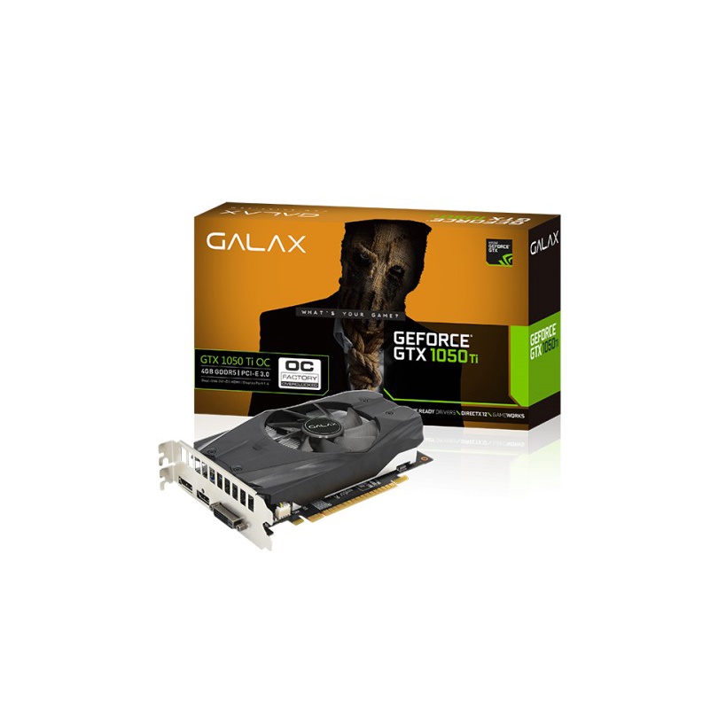 Card Hình, VGA Galax GTX 1050Ti OC 4GB DDR5 (NVIDIA Geforce/ 4Gb/ DDR5/ 128Bit) - Đã Qua Sử Dụng