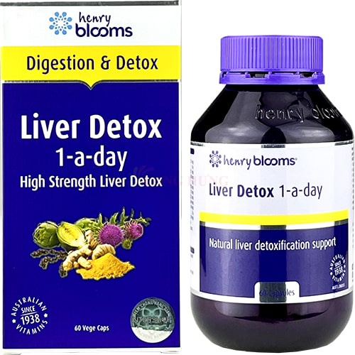 Viên uống Henry Blooms Liver Detox 1-A-Day hỗ trợ thải độc gan