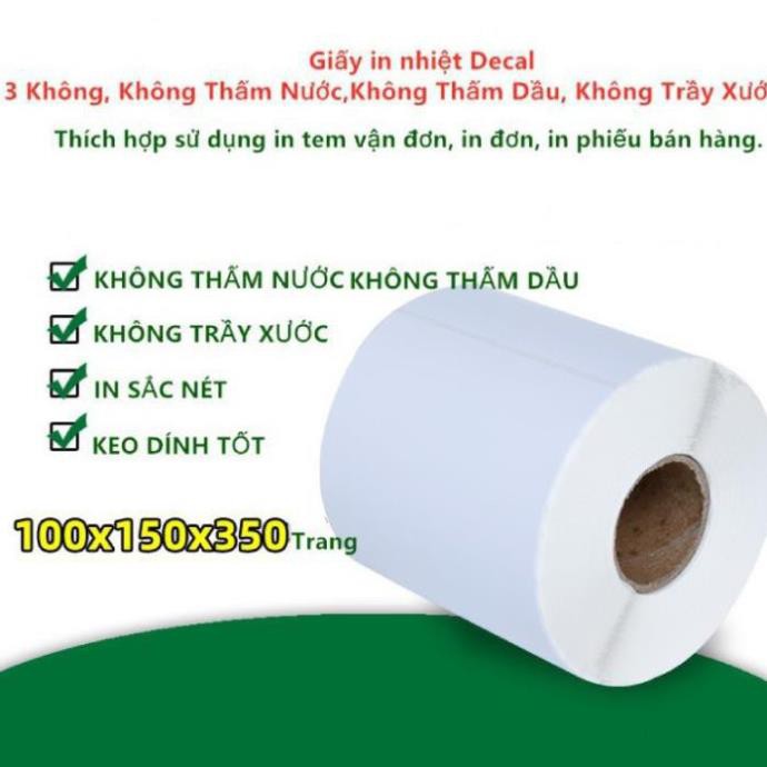 [Deal Sốc Mỗi Ngày] Giấy In Đơn Hàng Sàn Thương Mại Điện Tử Size 100x150mm- Cuộn 350 Tem