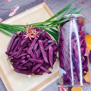 [Mã DAUMUD giảm 10k đơn 200k] 300gr Khoai lang tím sấy giòn (đặc sản việt)