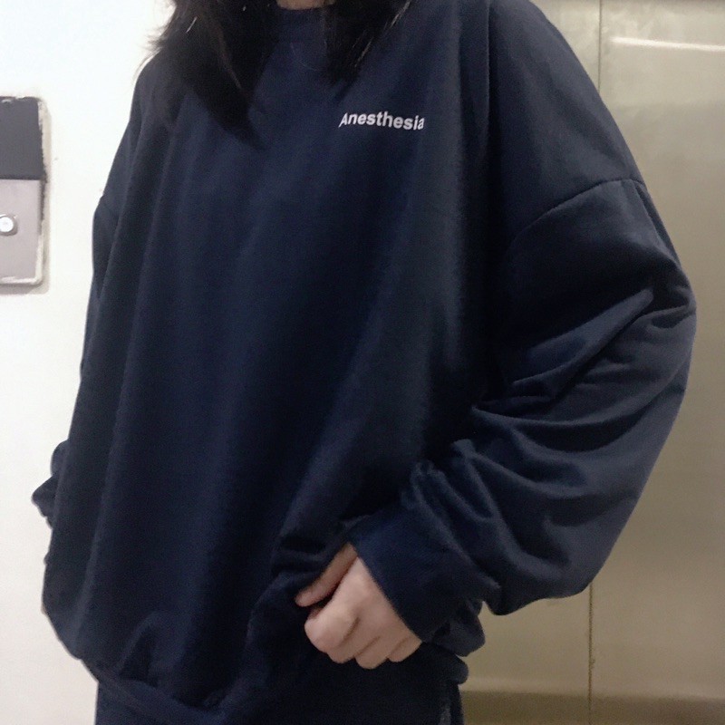 Áo dáng rộng dài tay Anesthesia mùa thu phong cách Hàn Quốc
