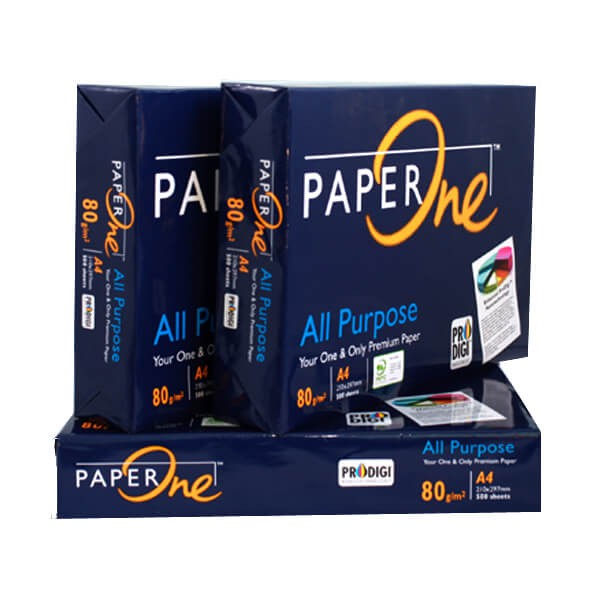 Giấy in Paper One A4 Định Lượng 80 Gsm đóng gói 500 tờ trên 1 ram giấy