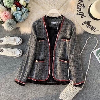 Oder áo dạ tweed ( sẵn ghi XL )