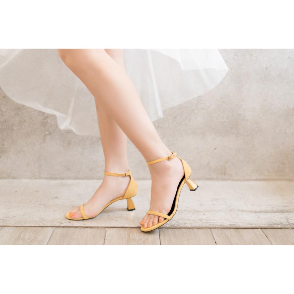 SẴN Giày cao gót quai ngang 5cm - THE NYSMILE - Gót cong quai mảnh- RINNA '