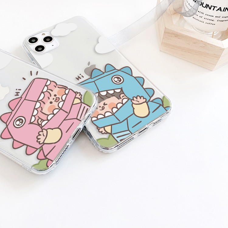 Ốp lưng iphone Couple Khủng long viền trong chống ố 5/6/6plus/6s/6splus/7/7plus/8/8plus/x/xs/11/12/pro/max/plus/promax | BigBuy360 - bigbuy360.vn