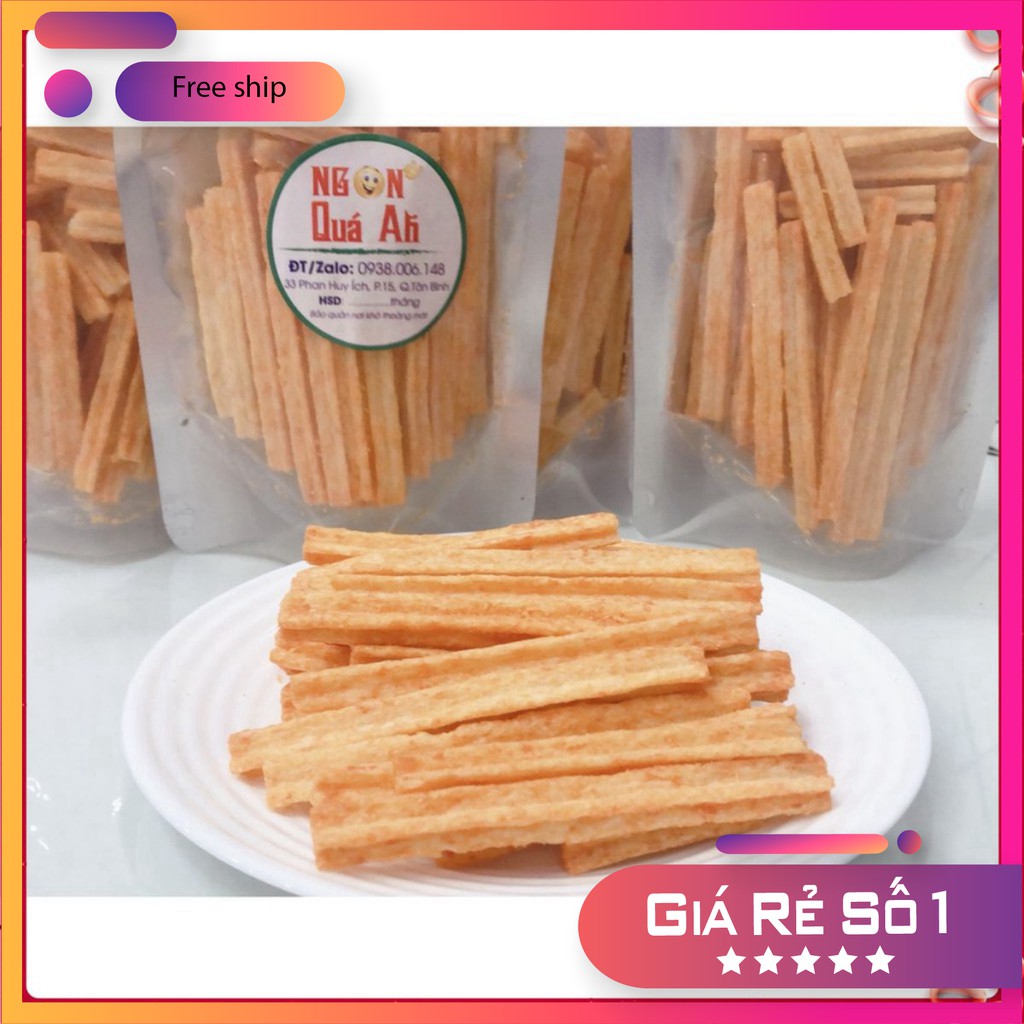 Bim Bim Khoai Tây Que Chiên Lắc Phô Mai 🚗 FREESHIP 🚗 Snack Khoai Tay Pho Mai Giòn Tan Thơm Ngon Bịch Zip 100Gr TpHCM