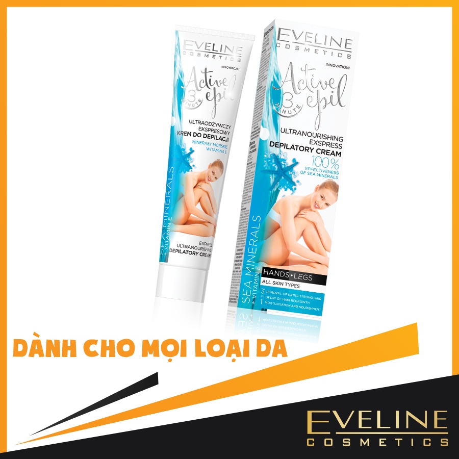 Kem Tẩy Lông Eveline Từ Khoáng Biển Cho Mọi Loại Da 125ml ACTIVE EPIL