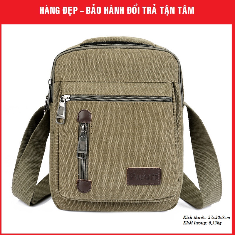 Túi đeo chéo vải Canvas cao cấp - Túi đeo vải bố thời trang, bền đẹp