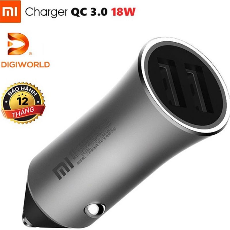 Tẩu sạc xe hơi Xiaomi 2 cổng USB Pro - Hàng chính hãng