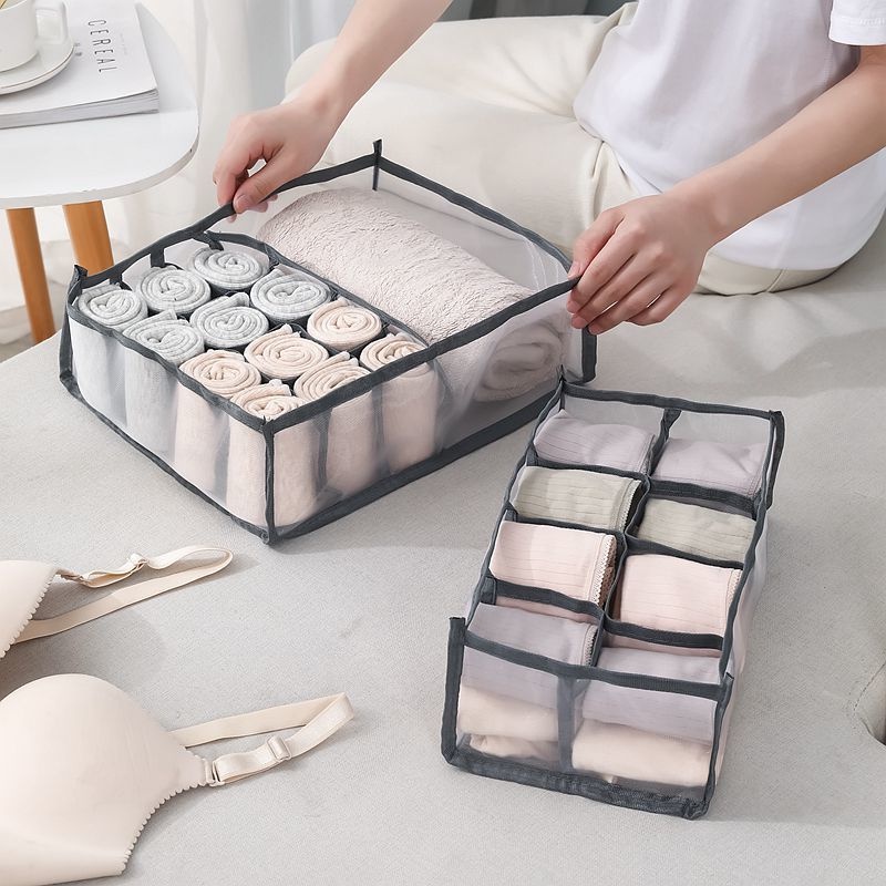Hộp Vải Không Dệt 8/24 Ngăn Đựng Đồ Lót/Vớ Đa Năng