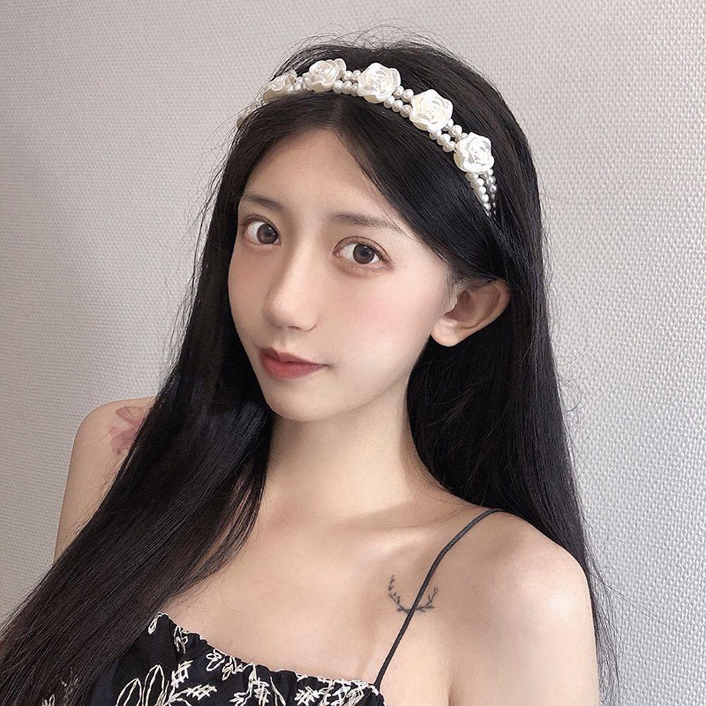 MXGOODS Băng Đô Cài Tóc Hai Lớp Phong Cách Hàn Quốc Dễ Thương Dành Cho Bạn Gái