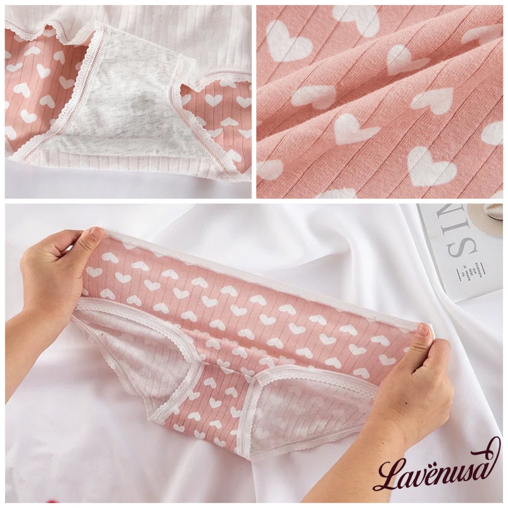 Quần lót nữ Cotton cao cấp cute dễ thương thoáng khí mềm mại LAVENUSA QL28