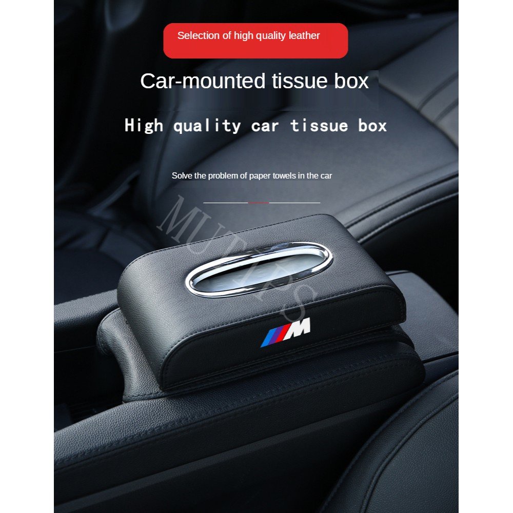 Hộp Đựng Khăn Giấy Bằng Da Cao Cấp Cho Xe Hơi BMW F10 F30 E39 E60 F25 X3 E83 X5 F15 E36 X1 E84 F48 E46 E30 E90