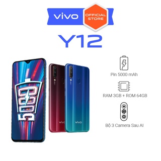 Điện thoại Vivo Y12 3Gb + 64Gb - Hàng chính hãng