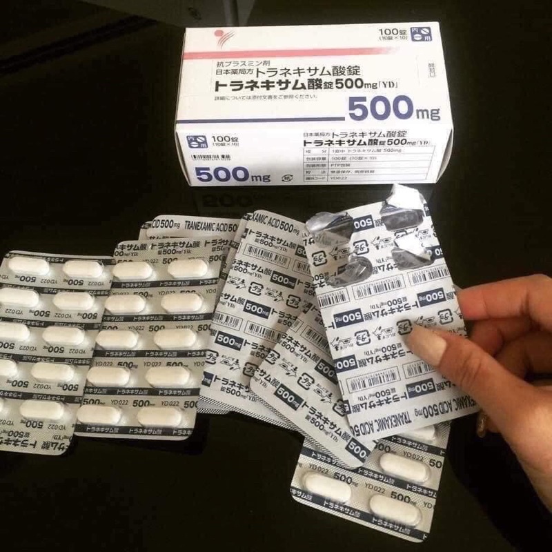 Viên uống trắng da, mờ thâm nám Transamin 500mg 100 viên Nhật Bản