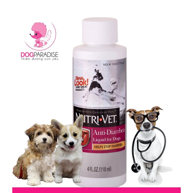 Dung dịch hỗ trợ tiêu chảy cho chó Nutri-vet Anti Diarhea Liquid 118ml - Dog Paradise