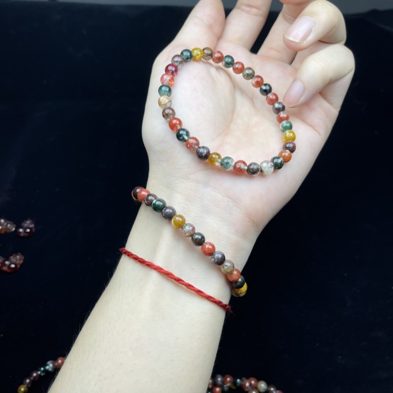 Vòng Tay Ưu Linh Ngũ Sắc 5-6li - Hợp Tất Cả Các Mệnh - Cầu Tài Lộc, Bình An, May Mắn