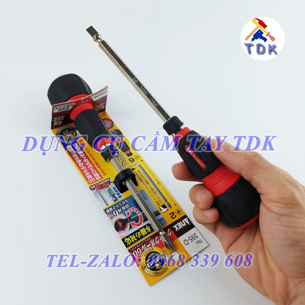 🇯🇵Made in Japan🇯🇵 Tô vít tự động Nhật Bản Anex 395-D, tua vít đa năng đảo chiều