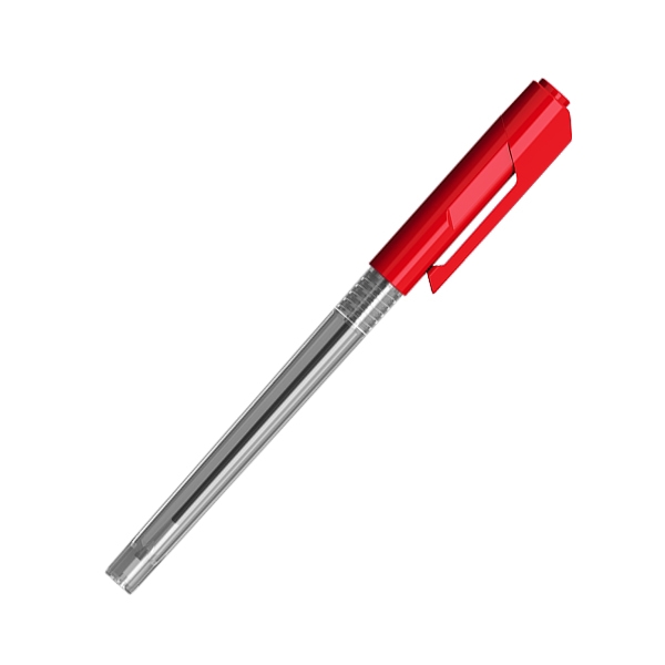 Bút Bi Dầu Nắp Đậy Arrow 0.5mm - Deli Q00840 - Mực Đỏ - Deli