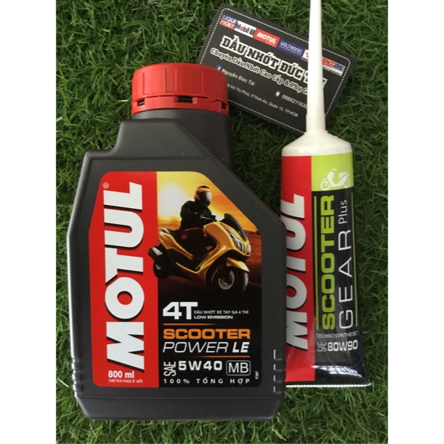 COMBO NHỚT MOTUL SCOOTER POWER LE 5W40 800ML + NHỚT HỘP SỐ (XE TAY GA)