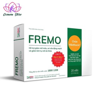 FREMO - HỖ TRỢ GIẢM MỠ MÁU VÀ XƠ VỮA ĐỘNG MẠCH HỘP 20 VIÊN