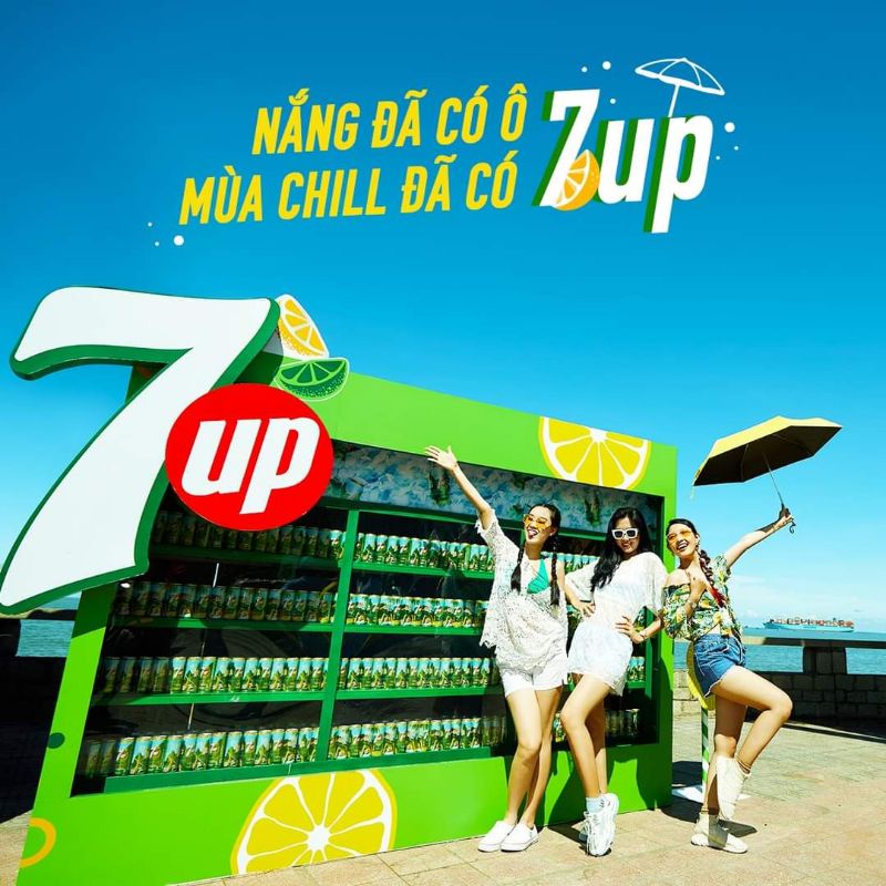 Lốc 6 lon nước ngọt 7 Up vị chanh 320ml