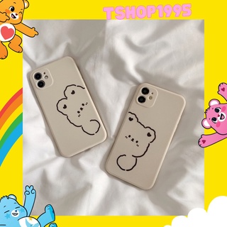 Ốp lưng IPHONE  dẻo cạnh vuông 6/6plus/6s/6splus/7/7plus/8/8plus/x/xr/xs/11/12/13/pro/max/plus/promax mẫu GẤU THỎ