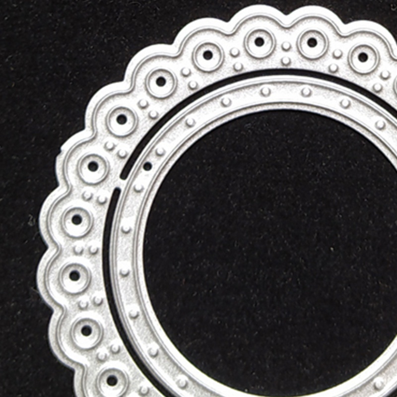 Khuôn Cắt Thẻ Trang Trí Album Hình Tròn Bằng Kim Loại DIY