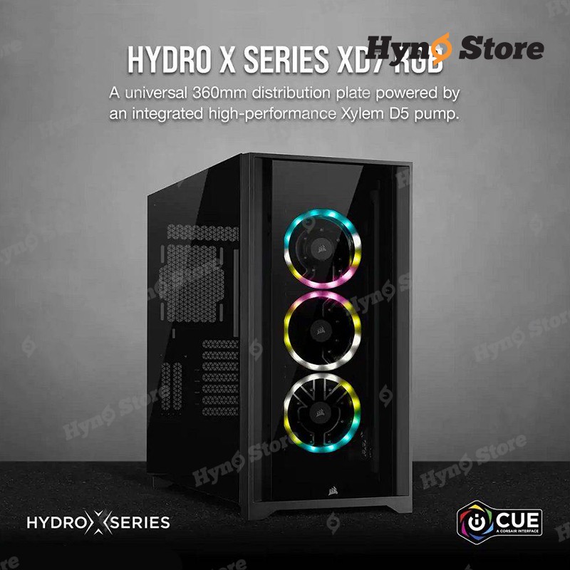 Combo tấm tank Corsair Hydro X Series XD7 RGB cao cấp Tản nhiệt nước custom Hyno Store