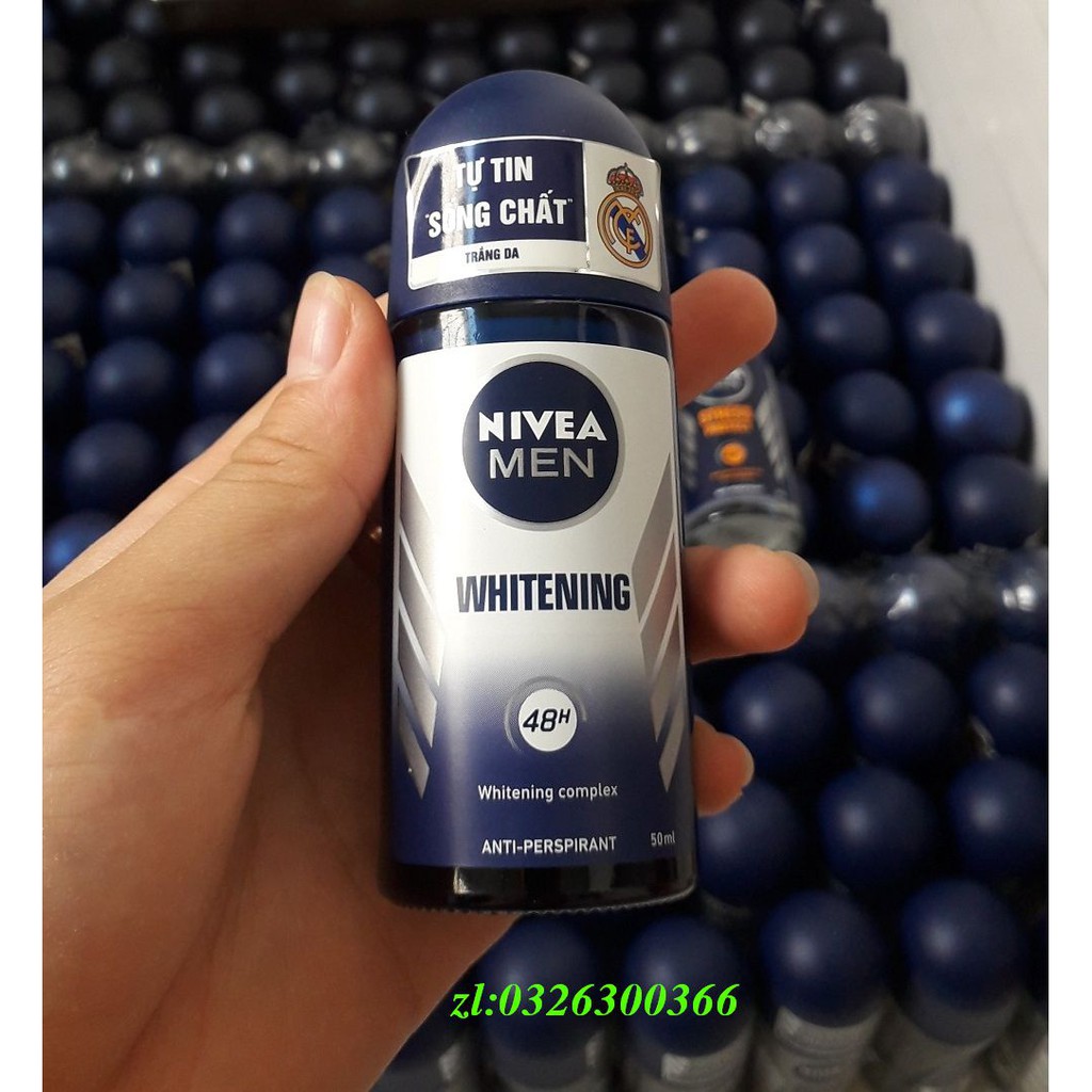 Lăn Khử Mùi 50ml Cho Nam Nivea Trắng Da (Whitening)