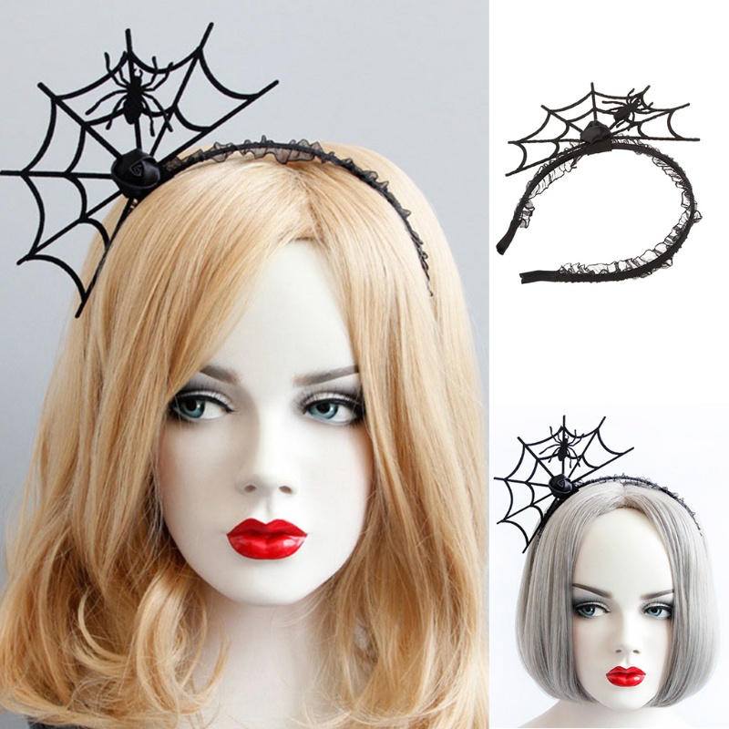 Vòng Cổ Hóa Trang Mạng Nhện Phối Ren Độc Đáo Cho Lễ Halloween