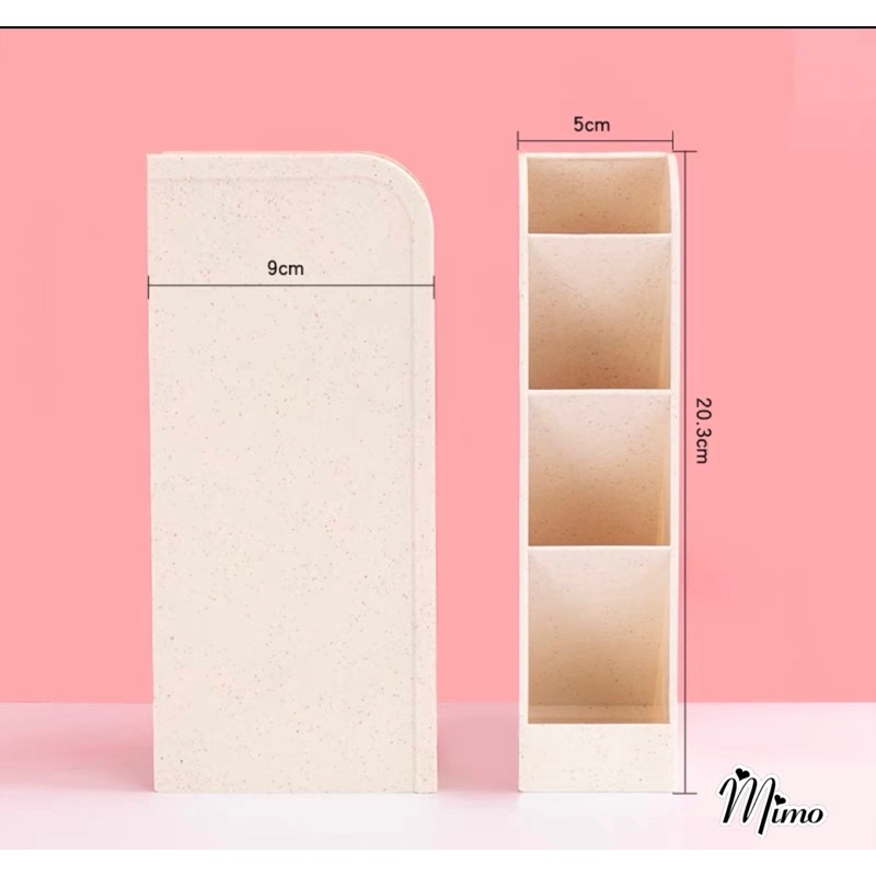 Kệ đựng bút Mimo ống đựng bút 4 ngăn basic BW hộp cắm bút 4 tầng để bàn nhiều ngăn đa năng văn phòng phẩm decor bàn học