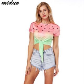 Áo croptop 3D dưa hấu độc lạ