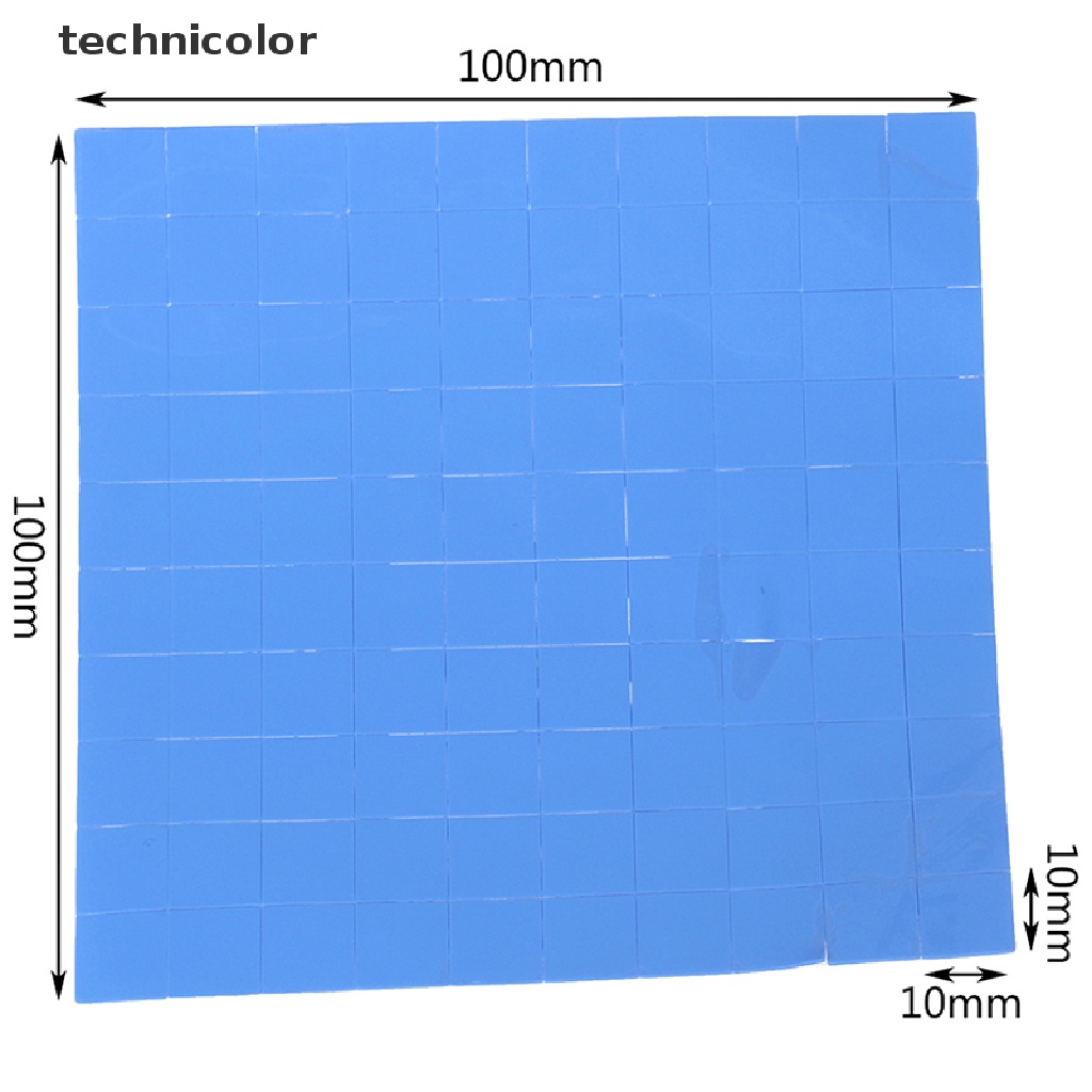 Set 100 Miếng Đệm Tản Nhiệt 10 * 10 * 0.5mm Bằng Silicon Dành Cho CPU GPU