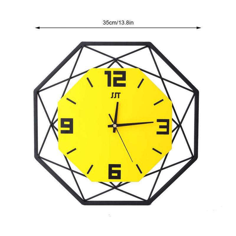 Magicstore Big iron wall clock quartz fashion simple modern creative nordic living room bedroom decor (without battery)