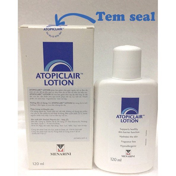 [TEM CTY] [HSD 1/2023] ATOPICLAIR Lotion 120mL - Sữa Dưỡng Ẩm Hỗ Trợ Giảm Cho Bệnh Da Cơ Địa.