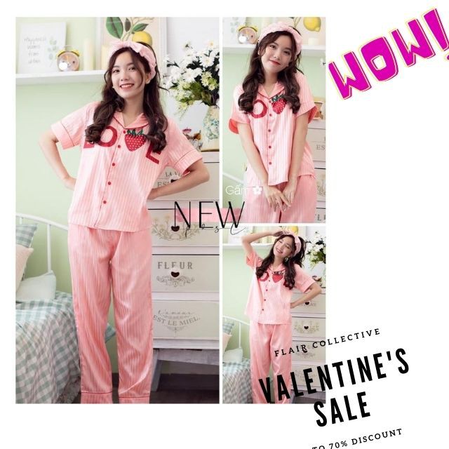 [ Gấm Loại 1] Bộ Đồ Ngủ Nữ Gấm Thời Trang Love-Dâu,Hàng May  Kĩ Mềm Mại-Mát Tay-Không Nhăn | BigBuy360 - bigbuy360.vn