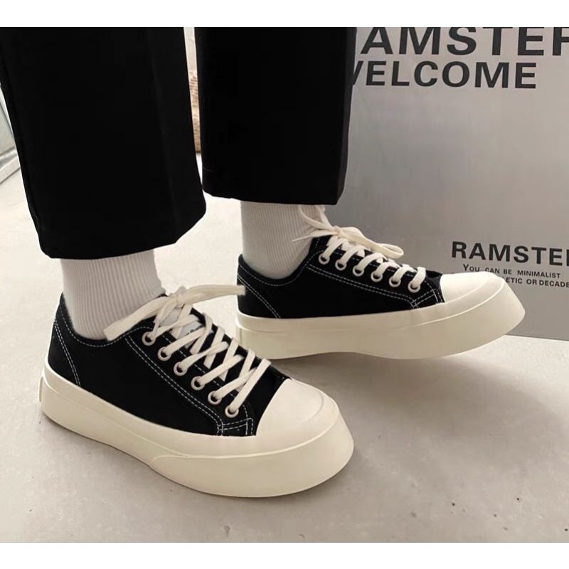 Giày Thể Thao Nữ Hoạ Tiết Gót Viền 2 Màu