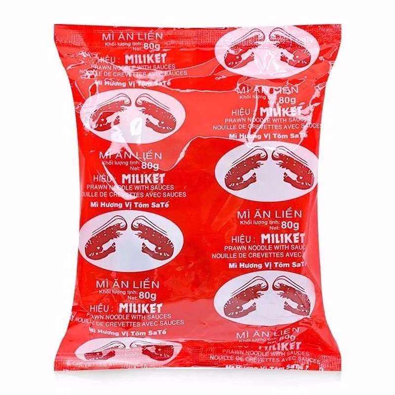 Mì miliket tôm sa tế 80g