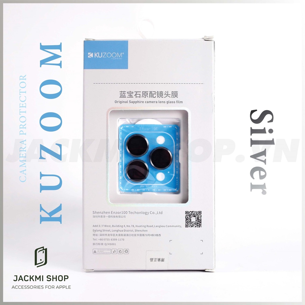 Cường lực Camera Lens KUZOOM cho iP 11 pro max 12 12 pro 12 pro max 13 mini 13 13 pro 13 pro max